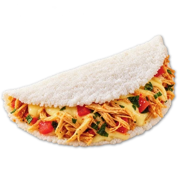 Tapioca doblada con relleno